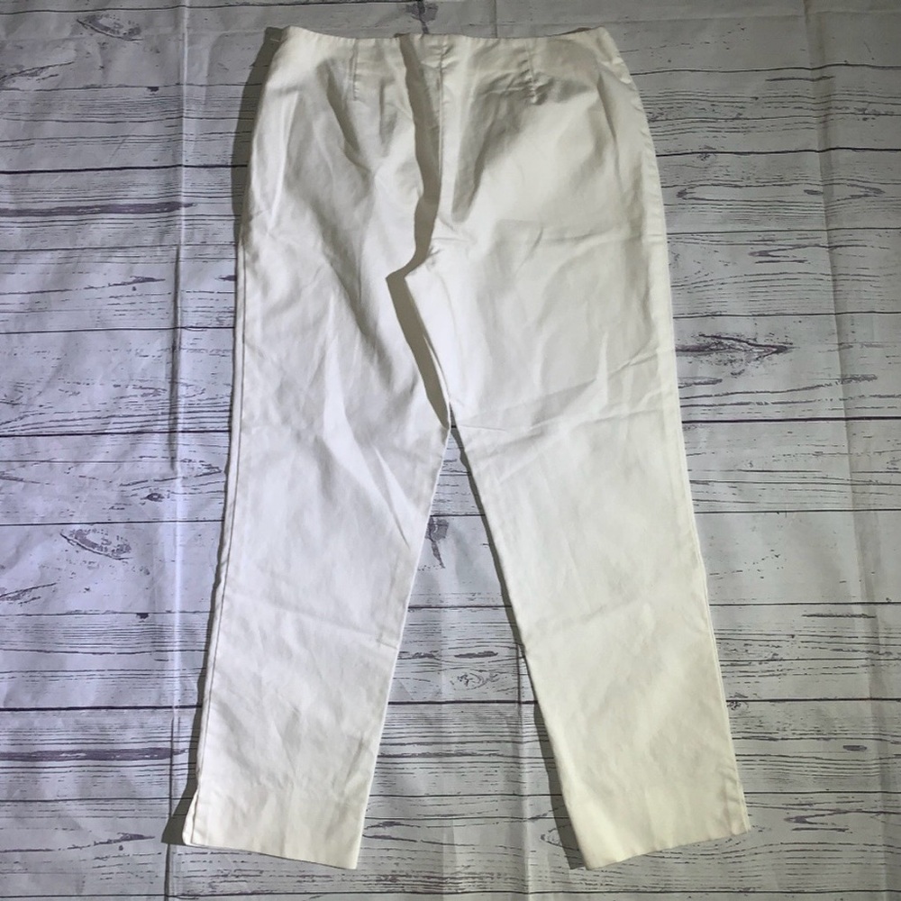 Lafayette 148 New York White Cropped Pants